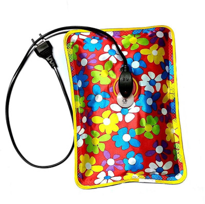 

saioni Flower-Print Portable Rechargeable Heating Gel Pad Electric 1 L Hot Water Bag(Multicolor)
