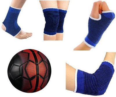 

Aks BLACK MARCURY FOOTBALL WITH NEE,ANKLE,PALM,ELBOW COMBO(KIT) FOOTBALL SIZE 5 Football Kit