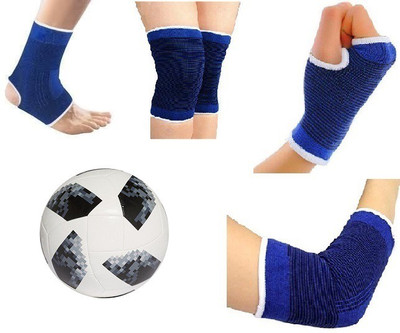 

Ps TELESTAR BLACK/WHITE FOOTBALL WITH NEE,ANKLE,PALM,ELBOW COMBO(KIT) FOOTBALL SIZE 5 Football Kit