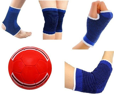 

Aks RED MAN UTD FOOTBALL WITH NEE,ANKLE,PALM,ELBOW COMBO(KIT) FOOTBALL SIZE 5 Football Kit