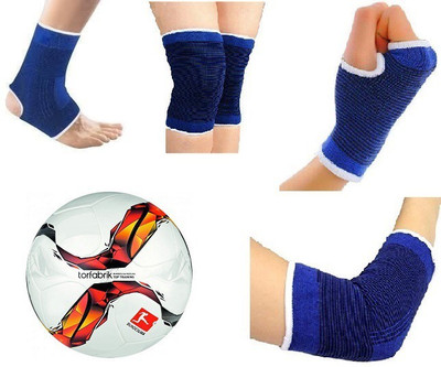 

Aks TORFABRIC FOOTBALL ALL WITH NEE,ANKLE,PALM,ELBOW COMBO(KIT) FOOTBALL SIZE 5 Football Kit
