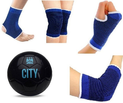 

Ps MAN CITY FOOTBALL WITH NEE,ANKLE,PALM,ELBOW COMBO(KIT) FOOTBALL SIZE 5 Football Kit