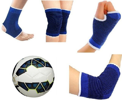 

Aks BLUE STRIKE FOOTBALL WITH NEE,ANKLE,PALM,ELBOW COMBO(KIT) FOOTBALL SIZE 5 Football Kit