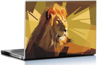 PIXELARTZ Polygon Lion - HD Quality-15.6 Inches 3M Vinyl Paper Laptop Decal 15.6