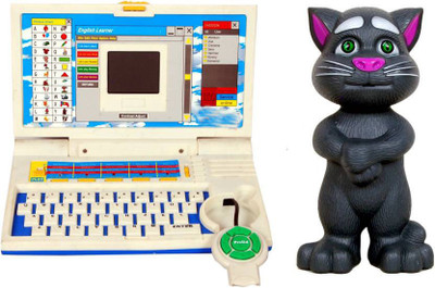 INDMART Combo Learning Kids Laptop with LED Display and Music Or Kids with 20 Activities&tom (Multicolor)(Multicolor)