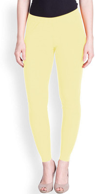 LUX LYRA Ankle Length  Ethnic Wear Legging(Yellow, Solid)