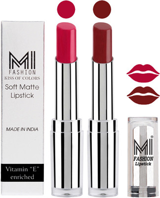 

MI Fashion Color Riche Creme Matte Sexy Lipsticks(Dark Magenta,Maroon Rebel)
