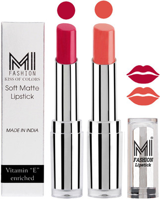 

MI Fashion Color Riche Creme Matte Sexy Lipsticks(Dark Magenta,Mauve)