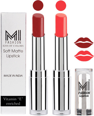 

MI Fashion Color Riche Creme Matte Sexy Lipsticks(Brown Sugar,Pink Wink)