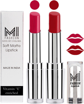 

MI Fashion Color Riche Creme Matte Sexy Lipsticks(Dark Magenta,Dry Red)