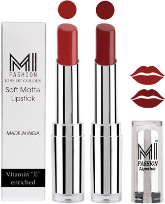 

MI Fashion Color Riche Creme Matte Sexy Lipsticks(Brown Sugar,Maroon Rebel)