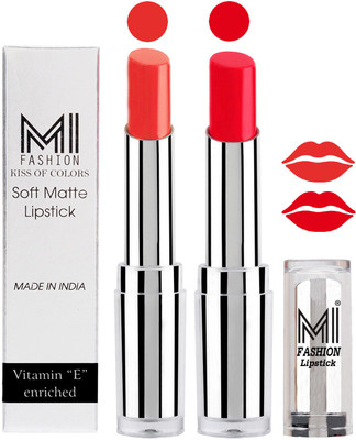 

MI Fashion Color Riche Creme Matte Sexy Lipsticks(Orange Fever,Reddish Orange)