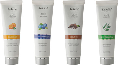 

DeBelle Skin Moisturizer Combo Kit of 4 (Orange Blaze, Blueberry Burst, Cocoa Blush and Green Tea Infusion)(240 ml)