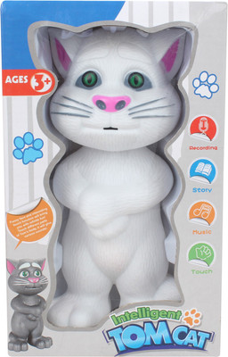 BIG MONKEY TOYS Talking Tom cat (White)(White)(White)