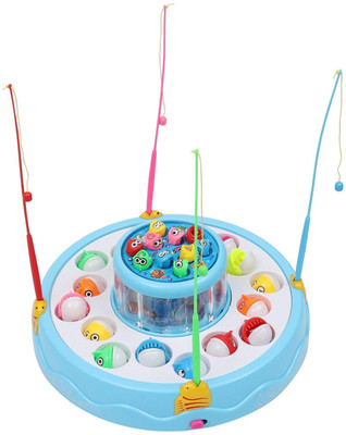 

Bestie Toys Fish Catching Game Big with 26 Fishes and 4 Pods, Includes Music and Lights(Multicolor)
