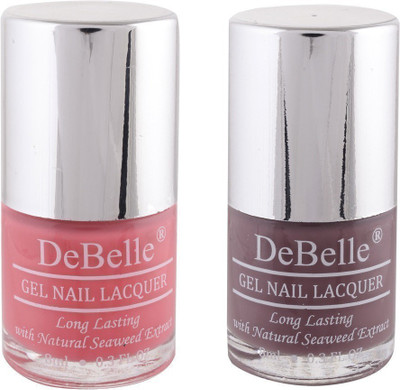 

DeBelle Gel Nail Lacquer 8 ml each Combo of 2 (Baby Pink &Mauve) Bebe Kiss , Majestique Mauve