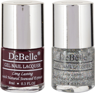

DeBelle Gel Nail Lacquer 8 ml Each pack of 2 Glamorous Garnet , Shimmer Top Coat(Pack of 2)