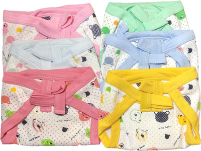 

Baby Shopiieee Baby Newborn Premium Baby Hosiery Cotton Cloth Double Layer Nappies Multicolor - Pack Of 6