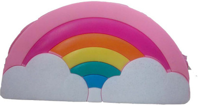 

The Smart Shoppe Desser Series Silicon Rainbow Type Art Polyester Pencil Boxes(Set of 1, Multicolor)