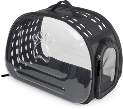 

SRI Collapsible Travel Friendly Transparent Black Basket Pet Carrier(Suitable For Dog)