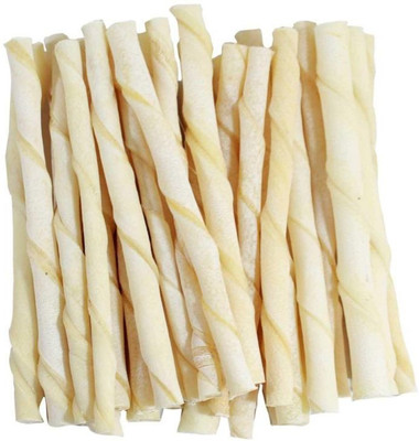 

Birds' Park Dog Pets Dog Treat, White Twisted Chew-Sticks "Good for all Dog Breeds Barbecue Dog Chew(0.485 kg, Pack of 1)
