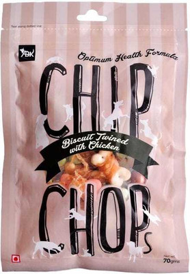 

Chip Chops Biscuit Twined with Chicken, 70 g Pack of 9 Chicken Dog Treat(70 g, Pack of 9)