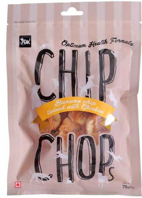 

Chip Chops Banana Chicken Dog Snacks, 70 g Pack of 9 Banana, Chicken Dog Treat(70 g, Pack of 9)