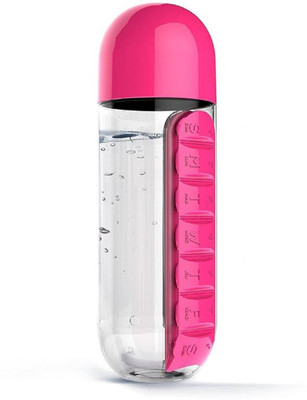 

FUTUREWIZARD 7 days Medicine Water Bottle 1 week 600 ml Combine Daily medicine Organizer water bottles Pill Box Pill Box(Multicolor)