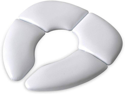 

BABY STATION Cushion Traveler Folding Padded Potty Seat Kids Baby Potty Seat Cushion (White) Potty Seat(White)