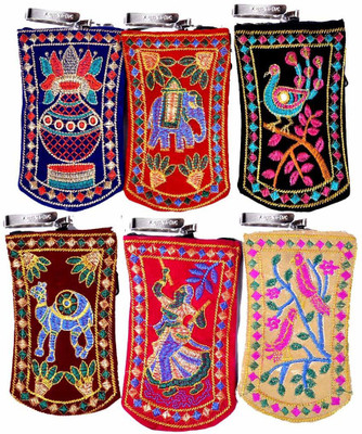 

KRISHNA HANDLOOM DOUBLE ROUND MOBILE COVER 6 PIS SET Mobile Pouch(Multicolor)