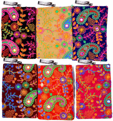 

KRISHNA HANDLOOM KERI WORK MOBILE COVER 6 PIS SET Mobile Pouch(Multicolor)
