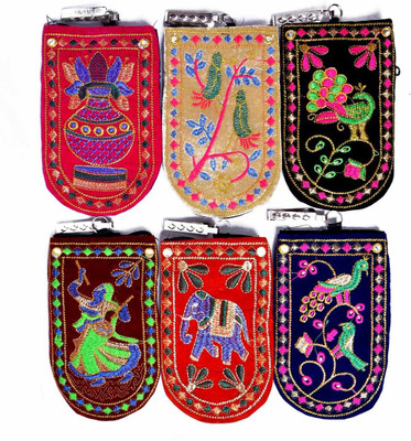 

KRISHNA HANDLOOM ROUND MOBILE COVER 6 PIS SET Mobile Pouch(Multicolor)
