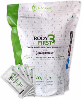 

BodyFirst Whey Protein Concentrate with Prohydrolase® - 1 kg (32 Sachets of 32 gms each) Whey Protein(1024 g, Milk Chocolate)