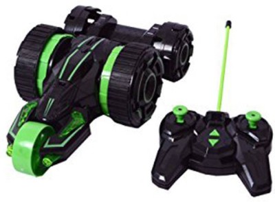 

skyler 5 Round LED Light 360 degree 5 Rounds Stunt Remote Control Double-side Car(Green)