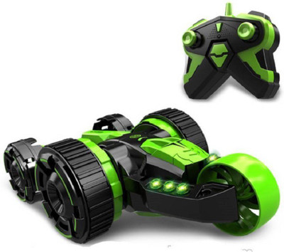 

Shopjamke 5 Round LED Light 360 degree 5 Rounds Stunt Remote Control Double stunt car (Green)(Multicolor)