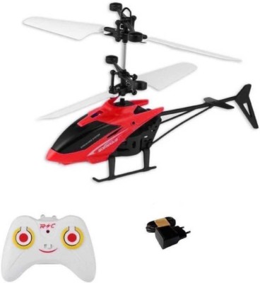 SBJCollections Rechargeable Flying IndoorOutdoor Helicopter with Remote and sensorMulticolor