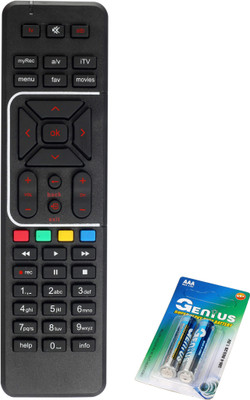

LRMCOMPONENTS remote control remote compatible for airtel set top box Remote Controller(Black)