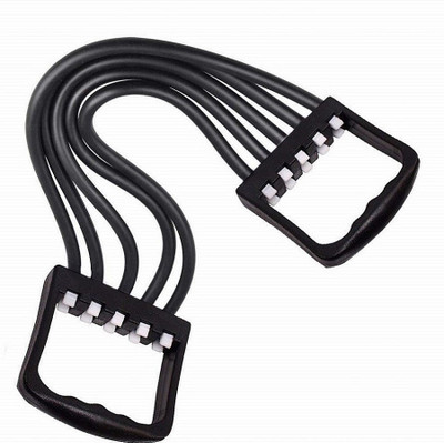 

FITNESS AID CHEST EXPANDER HOME GYM EQUIPMENT FOR MUSCLE STRENGTHNING Resistance Tube(MULTICOLR)