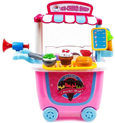 

ICE TREE Fascinating Push Cart Trolley Ice Cream Parlor Shop - 31 Pieces