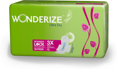

Wonderize Ultra Dry 310mm - 30 pads Sanitary Pad(Pack of 30)