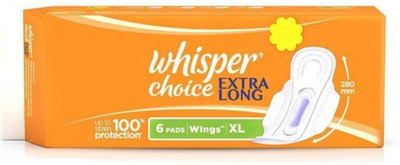 

Whisper Choice Ultra XL Wings Sanitary 6 Pad Sanitary Pad