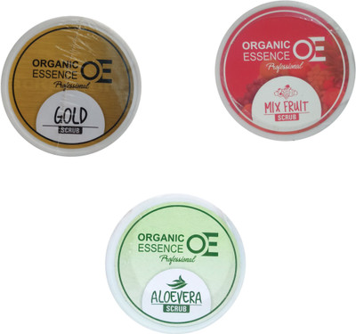 

Organic Essence Scrub: Mix Fruit-500g, Gold-500g, Aloe Vera-500g. Scrub(500 g)