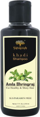 

Satvayush Herbal Khadi Amla & Bhringraj Shampoo/Cleanser- SLS & Paraben Free(210 ml)