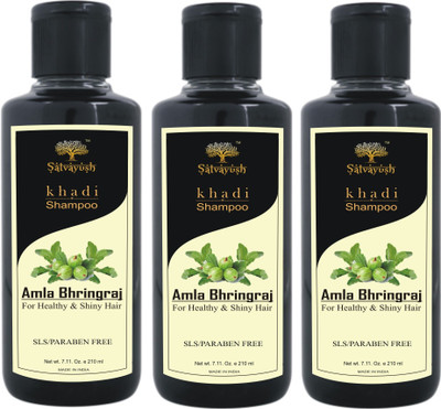 

Satvayush Herbal Khadi Amla & Bhringraj Shampoo/Cleanser- SLS & Paraben Free(630 ml)
