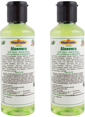 

Khadi India Aloevera - Amla & Honey with Conditioner & Antidandruff Shampoo (Pack of 2x210 ml)(210 ml)