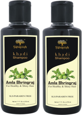 

Satvayush Herbal Khadi Amla & Bhringraj Shampoo/Cleanser- SLS & Paraben Free(420 ml)