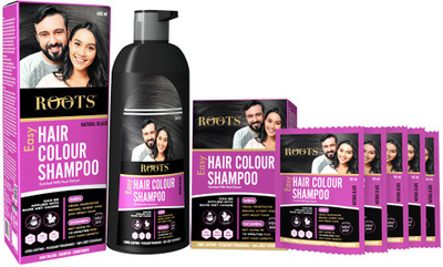 

ROOTS Hair Colour Shampoo (400ml bottle + five travel sachets - 30 ml each)(550 ml)