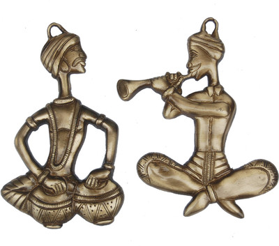 50% OFF on aakrati Decorative Wall Hanging Sitting Men Statue Decorative Showpiece - 2 cm(Plastic, Brown)