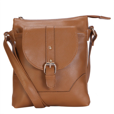 

Kleio Women Casual Brown PU Sling Bag