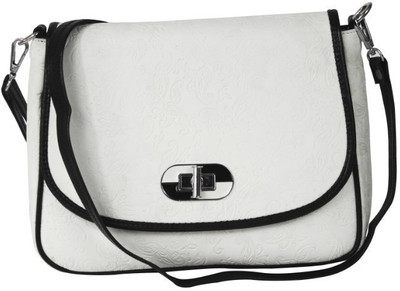 

Vestta Women Evening/Party, Casual, Formal White PU Sling Bag